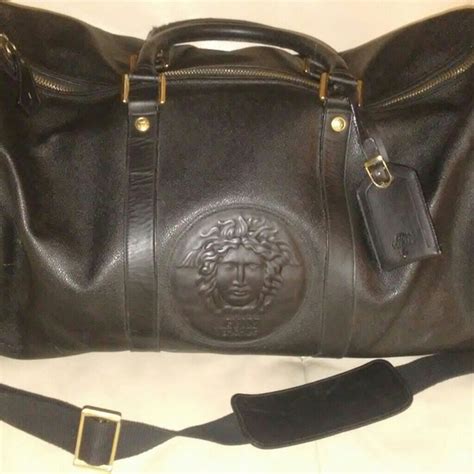 versace leather brands|versace leather duffle bag.